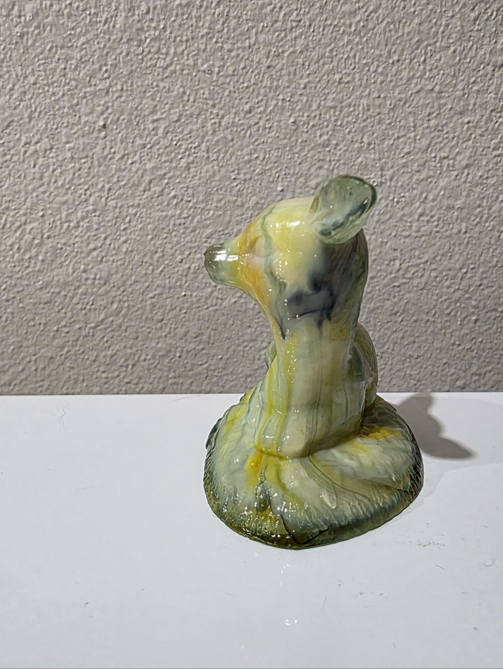 Boyd Glass Slag Bingo Deer Figurine GLOWS. - Picture 2 of 15